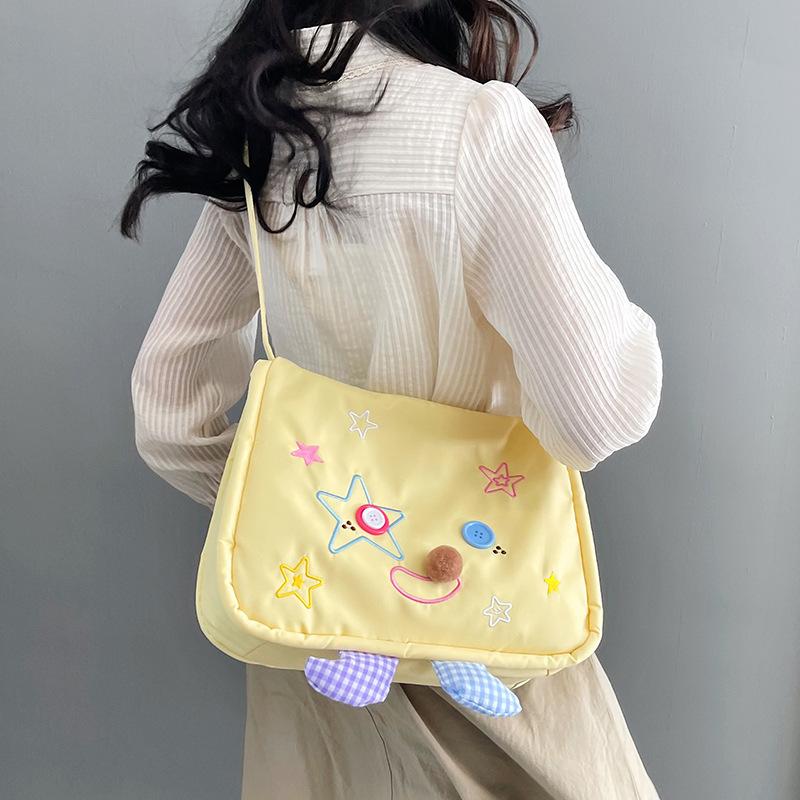 Spring Garden Smiley Crossbody Bag Niche Shoulder Bag New Cute Girl Portable Leisure Bag High Value Going Out