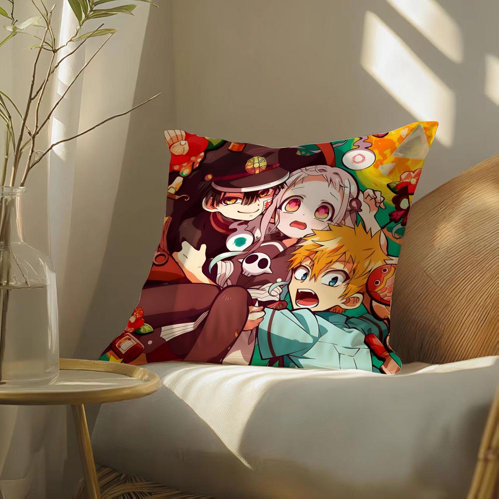 Cartoon T-Toilet-Bound Hanako-Kun Pillow Case Pattern Printed Pillowcase For Living Room Sofa Cushion Cover & Bedroom Decor