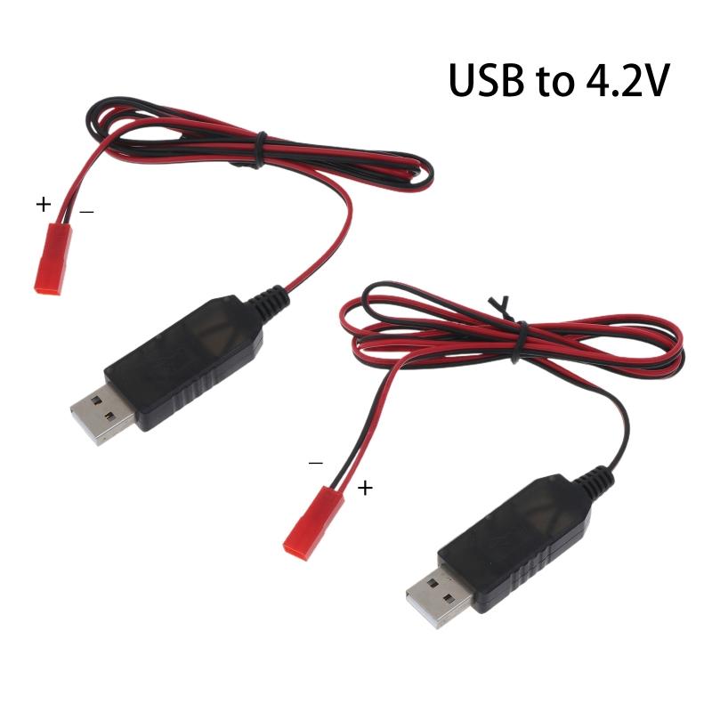 3.7V USB Charging Cable JST 2.54mm 2Pin Plug to USB Connector Lithium Battery Charger for RC Aircraft Helicopter Toys