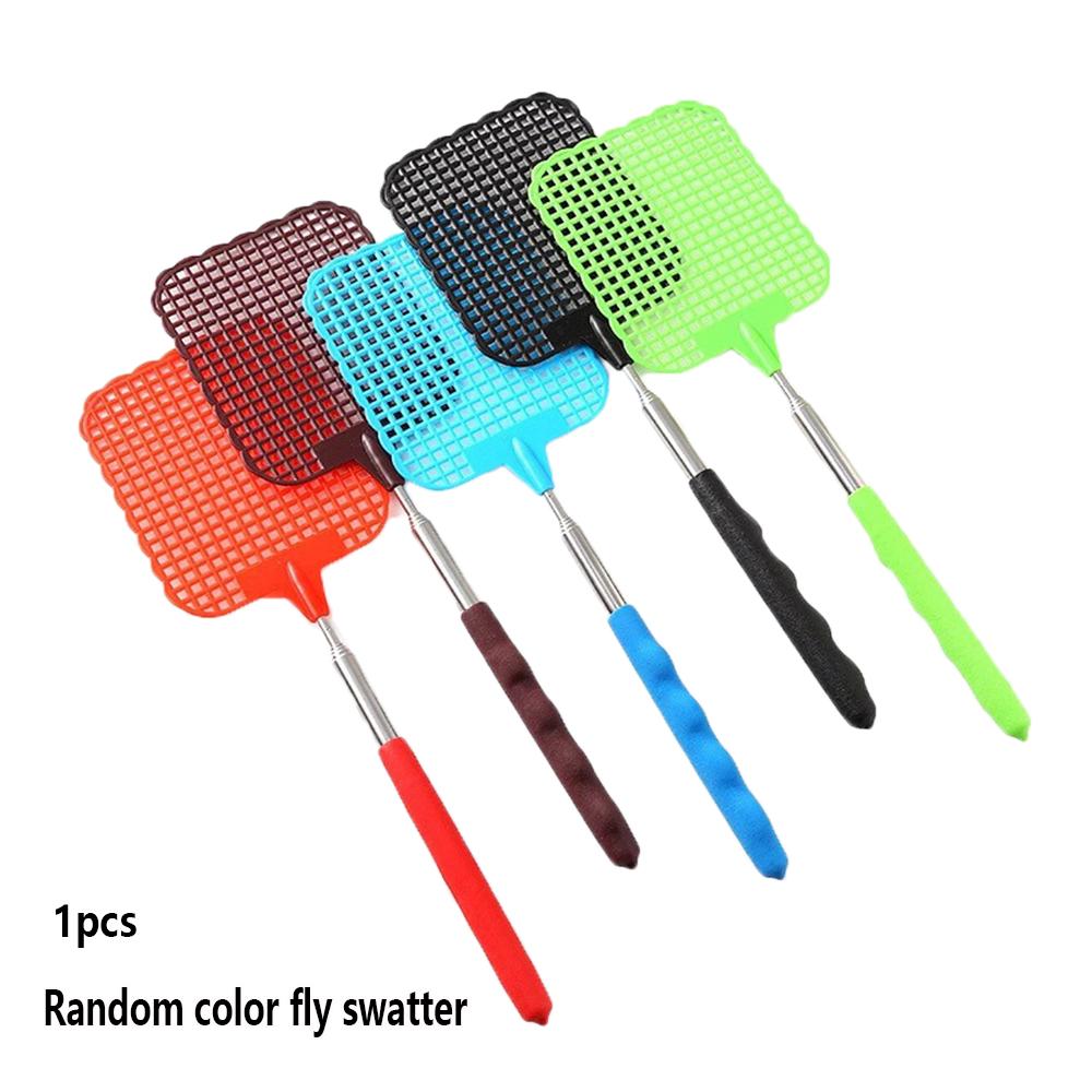 1/3/5PCS Extendable Fly Swatters with Stainless Steel Telescopic Handle 25 cm to 73 cm for Indoor Outdoor Mosquito
