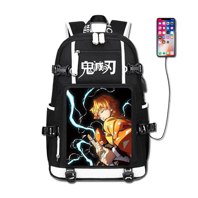 Ghost Annihilation Blade School Bag Male Tanjiro You Bean Junior High School High School College Student Animation Peripheral Backpack Luminous