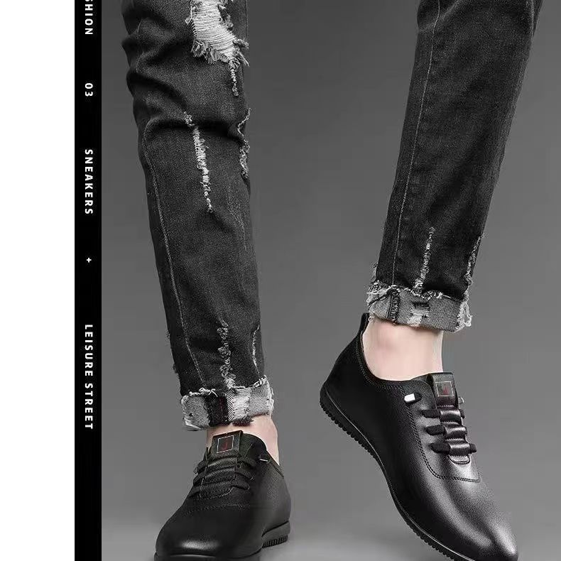 New Style Fashionable Men's Shoes Casual Sports Shoes Lightweight Breathable Trendy and Versatile Soft Sole White Shoes