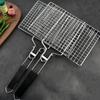 304 Edelstahl BBQ Mesh Antihaft-Grillkorb Grill Mesh-Matte Fleisch Gemüse Steak Picknick Party Barbecue-Werkzeug