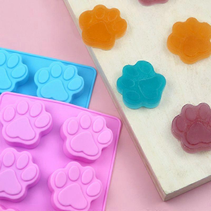 Betterlifefg-6 Pieces Cat's Claw Silicone Cake Mold 1 Piece (Pink)