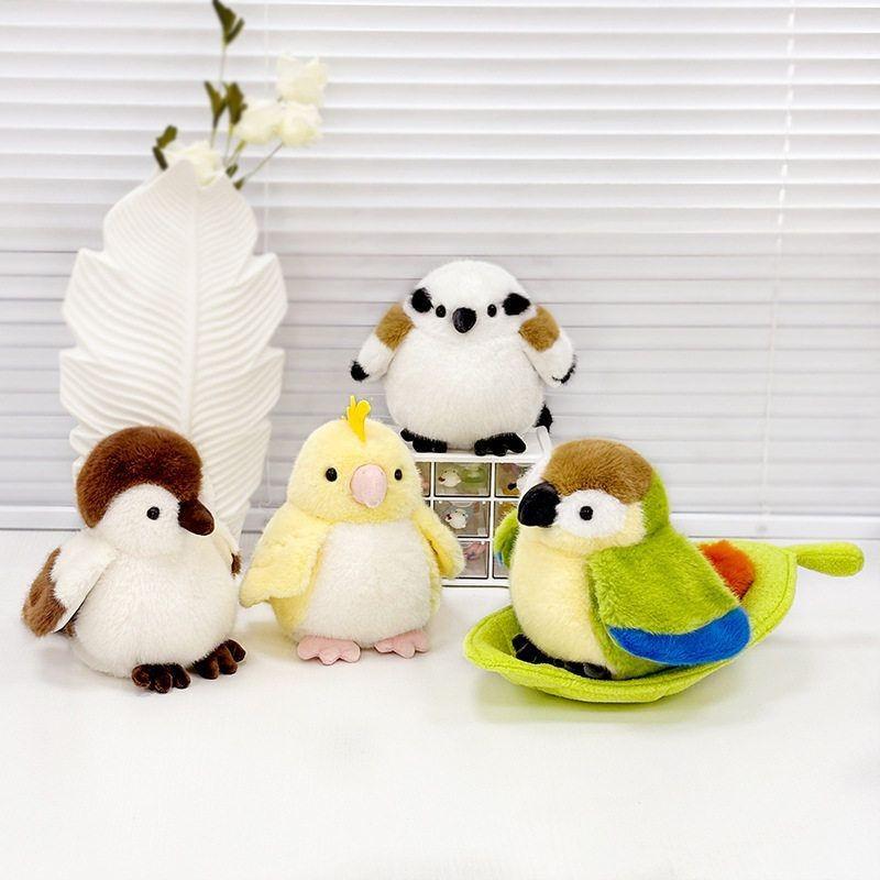Sparrow Plush Parrot Stuffed Toy Animal Birds Doll Room Decoratio Kids Gifts
