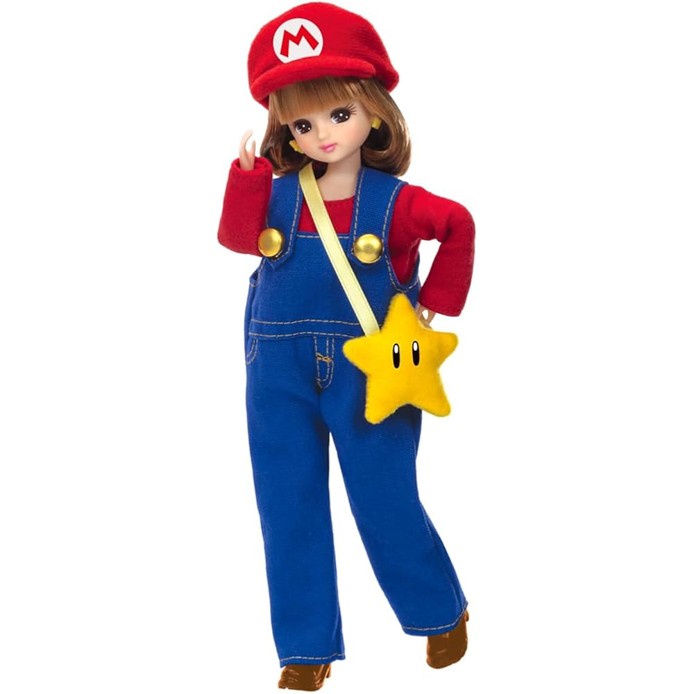 Takara Tomy Licca-chan Super Mario Doll Dress-Up Toy for Kids Ages 3 and Up