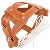 1 Set Leather Grazing Horse Mouth Mask Breathable Cattle Mask for Anti Biting