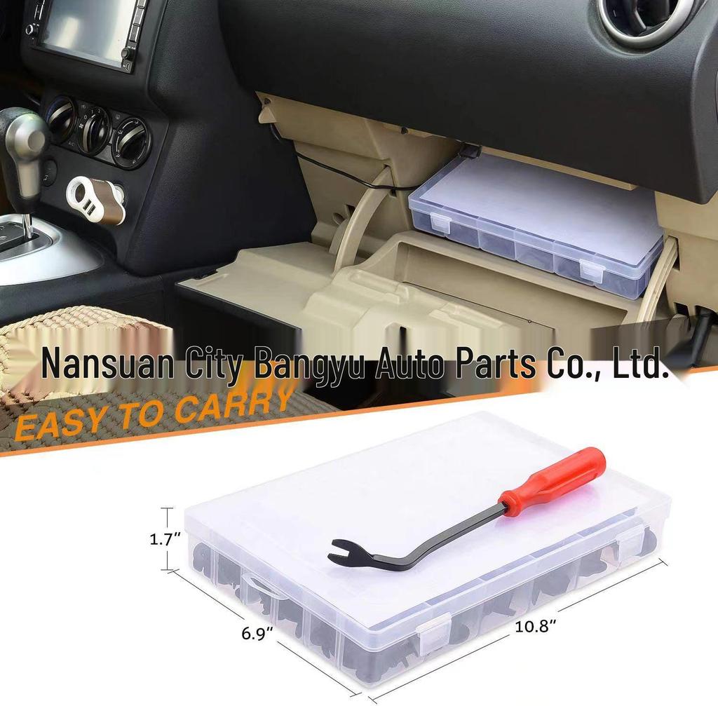 190-Piece Car Retainer Set for Toyota, Honda, and Nissan Bumpers and Fenders