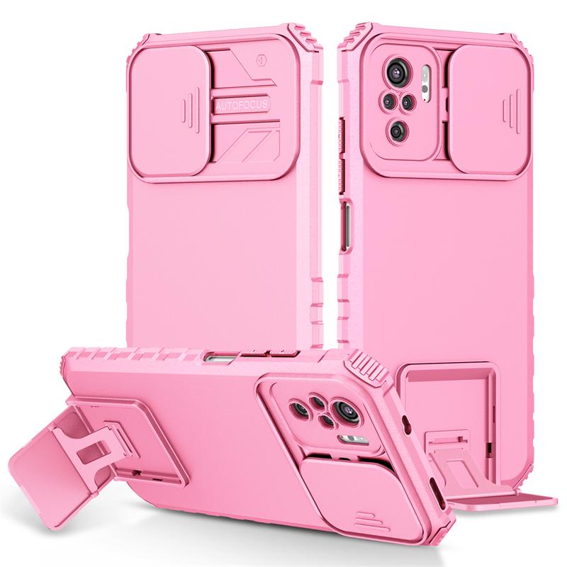 

Чехол для Xiaomi Poco M5S, защитный чехол для объектива камеры с подставкой, чехол для телефона Poko Pocco Poxo Little M5S M 5S 5 S PocoM5S 4G, задняя крышка For Poco M5S розовый