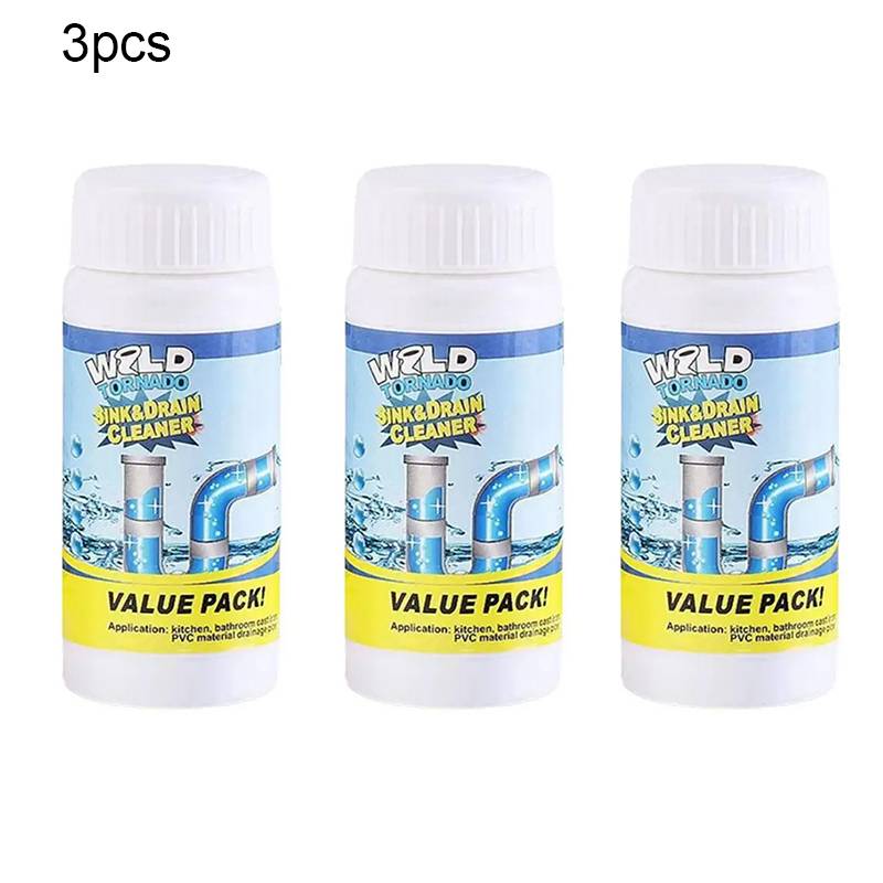 Der leistungsstarke Rohrreiniger und das spezielle Kanalreinigungspulver entfernen effektiv Gerüche und Verstopfungen