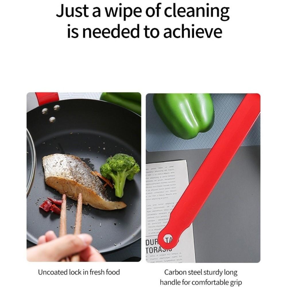 Uncoated Cast Iron Pan Flat Omelette Pan Durable Steak Frying Pan  Gas Induction Cooker