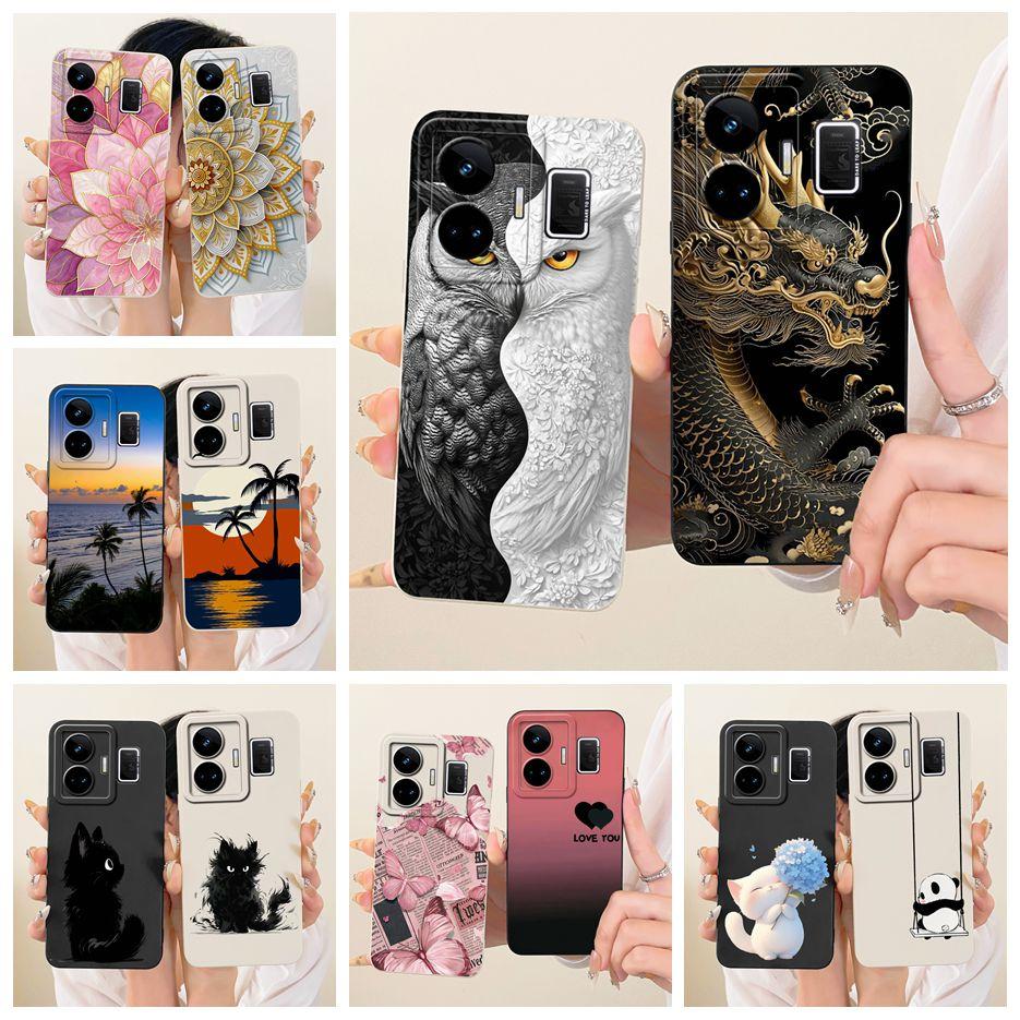For Realme GT Neo 5 Case RealmeGT3 RMX3709 Cool Owl Dragon Painted Cover Soft Silicone Case For Realme GT 3 GT3 GTNeo5 240W Bags