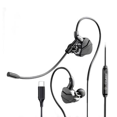 Mit tief tiefem Smartphone-Schwarz Typ-C-Kopfhörern, kabelgebunden, Gaming, kabelgebunden, Earpods, Kopfhörer, Mikrofon, Headset, In-Ear-Typ, Bass, Headset, In-Ear-Typ,
