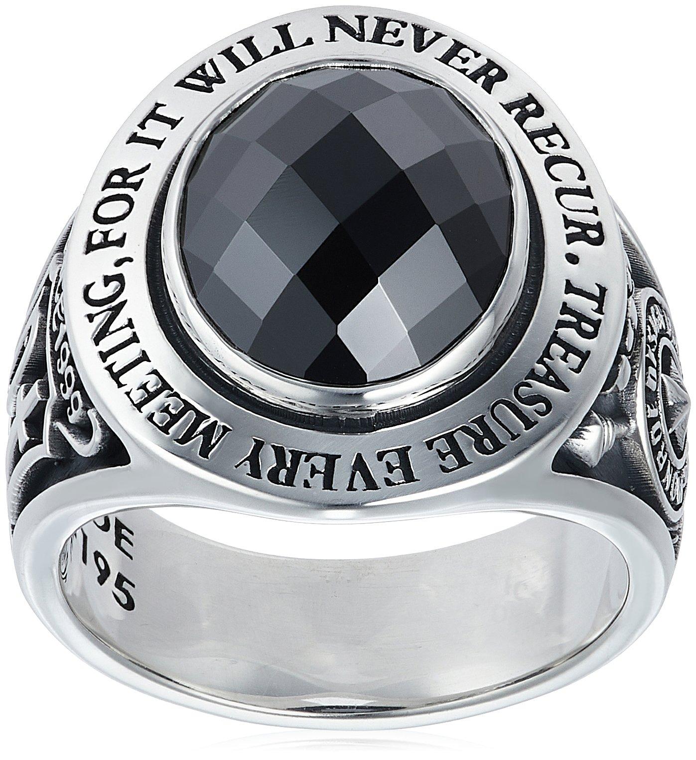 

Monroe Message College 925 Sterling Black Cubic Japanese Size 16 Dr. Ring, Silver, Zirconia, FC-195-SV-BCZ-16,
