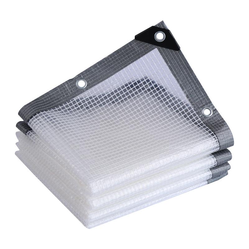Transparent Tarpaulin PE Film Grid Rainproof Cloth With Silver Edge Garden Plant Car Truck Canopys Pets Waterproof Shelter Shade