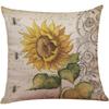 New Sunflower Pillow Summer Sunflower Sofa Pillow Linen Decorative Cushion Cover Pillow Cover