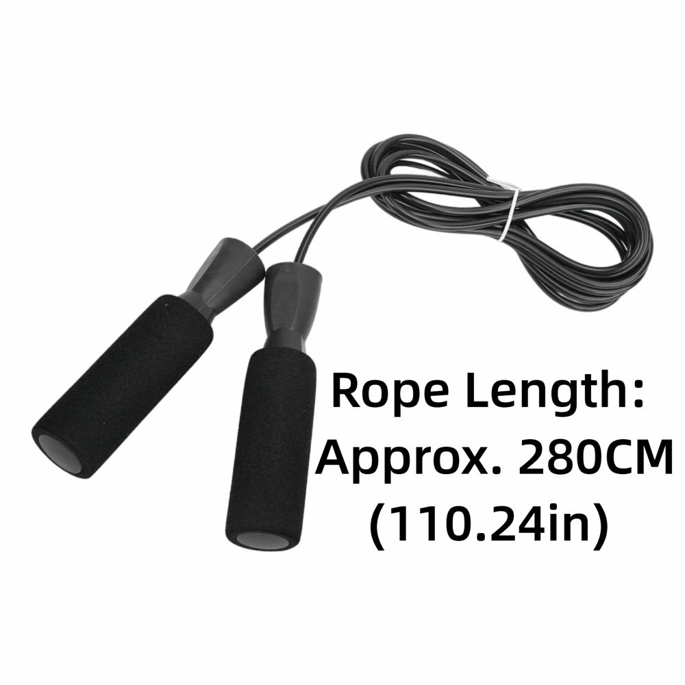 Bequeme Schaumstoffgriffe Speed-Springseil Stahlseil PVC Seil für Übungen Fitness Workout