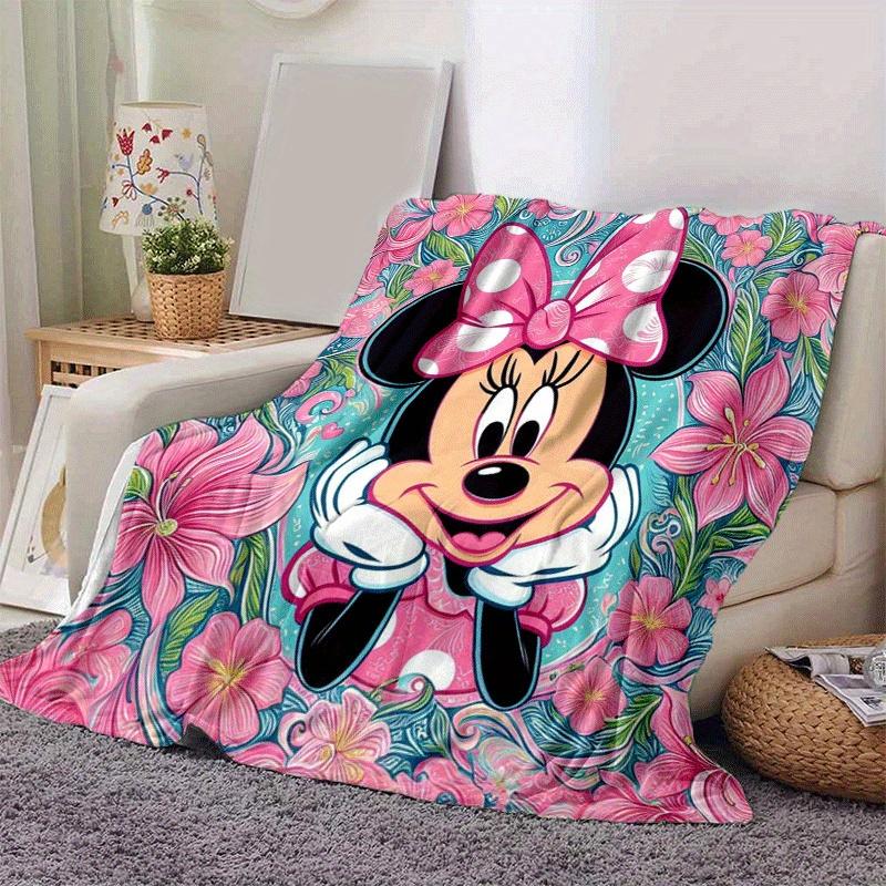 1pc Minnie Printing Blanket - Soft, All-Season Throw for Office Blanket,Personalized Gift with Adorable Cartoon Design