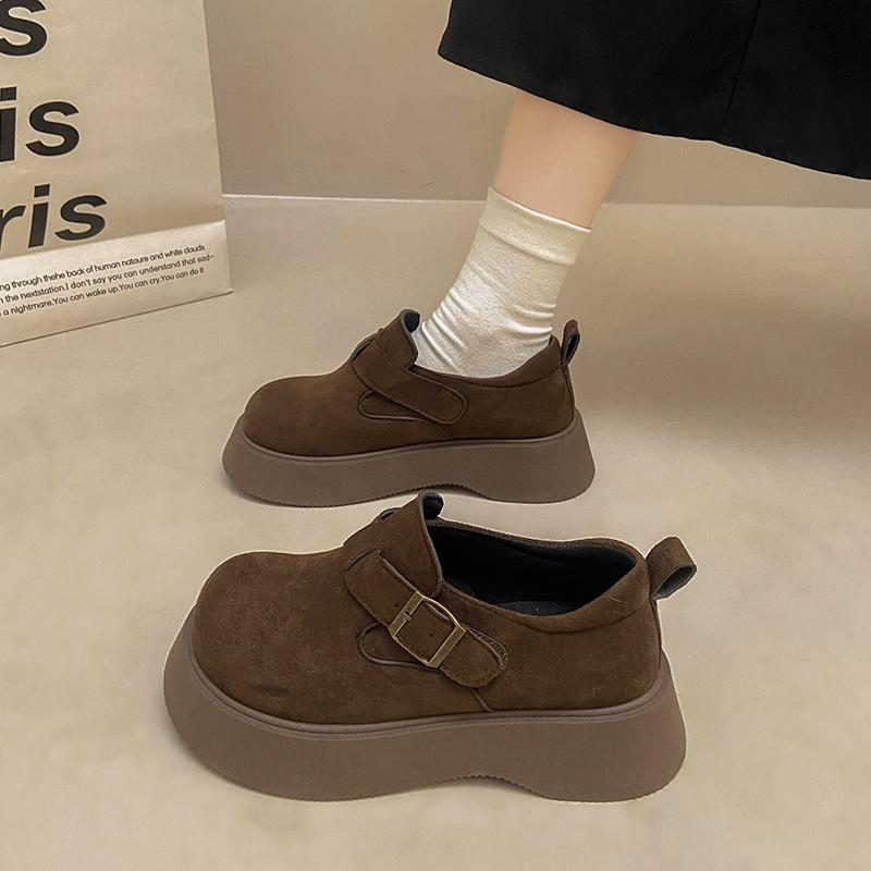 Mote CRLAYDK Designer Plattform Loafers for Kvinner Chunky Slip On Penny Komfort Casual Mote Business Damer Arbeid Mellomhæler Sko