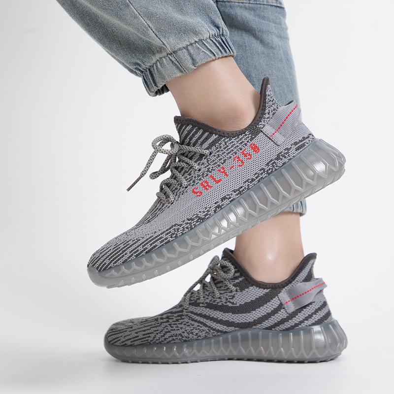 New couple popcorn sole coconut shoes fly-woven breathable running shoes men's ins trendy casual sports shoes