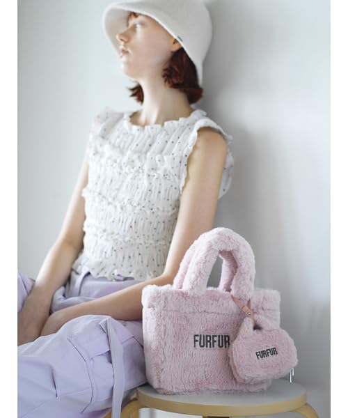 Eco Fur Tote Mini Charm RWGG244519PNKF