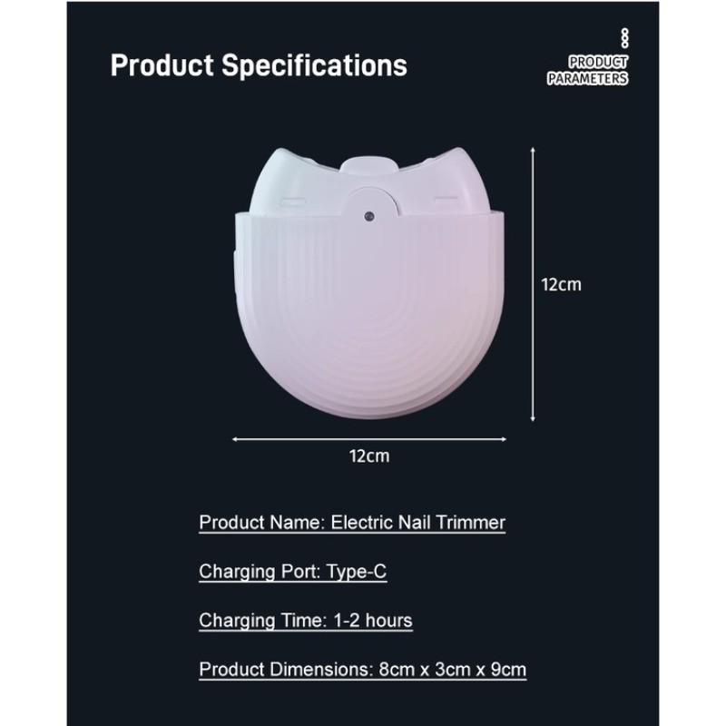 Rechargeable Safety Fingernail Trimming Tool Automatic Nail Trimmer Intelligent Electric Nail Clipper