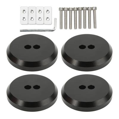 4PCS Aluminium Jack Pad Adapter Schwarz Starke Festigkeit Eloxiert Oberfläche Schwarz Ersatz für
