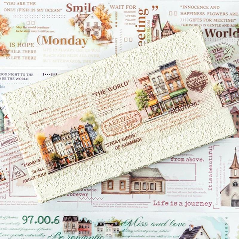 Mr. Paper 2Style 3Rolls/bag House Theme Landscaping PET Tape DIY Handbook Scrapbook Phone Case Photo Frame Calendar