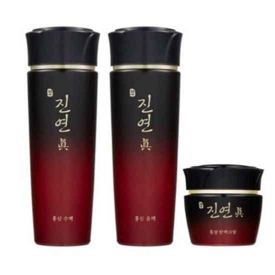 

a0246 Coreana Jinyunjin Набор из 3 средств для упругости кожи с красным женьшенем 3-Piece Firming Skincare Set