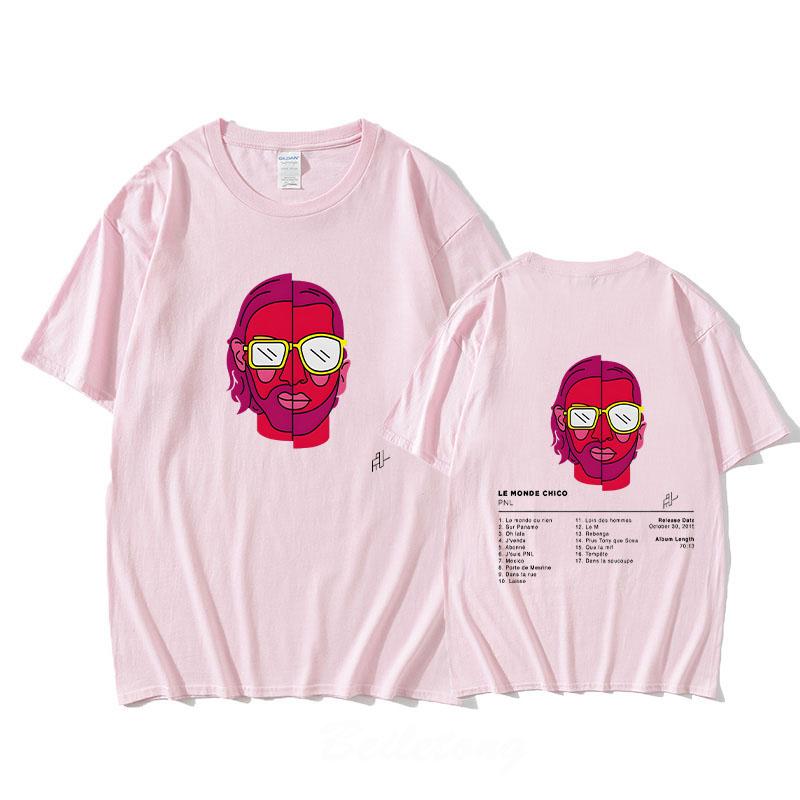 Rapper PNL T-shirt Le Monde Chico Album Popular Casual Tee-shirt Cotton High Quality Tshirt Camisetas Singer 2025 New Tees Tops