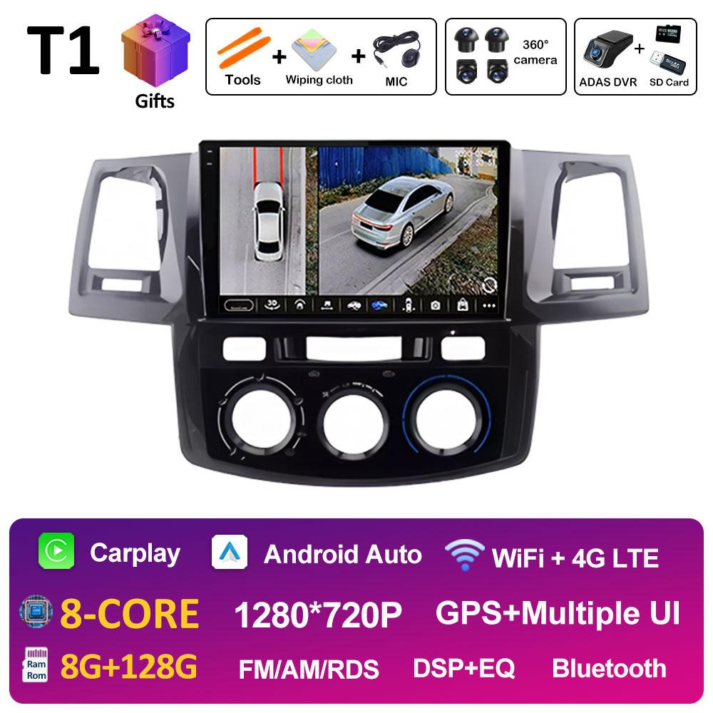 Smart System Wireless Carplay For Toyota Fortuner HILUX Revo Vigo 2007 2018 2019 - 2015 Android OS Car Multimedia Radio Player