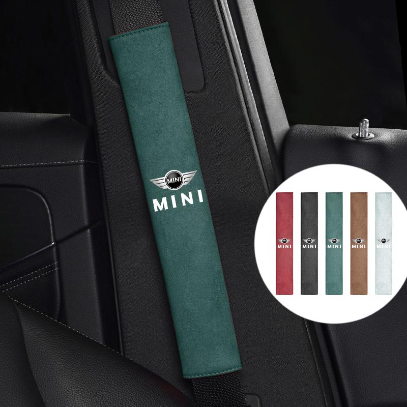 Car Seat Belt Shoulder Cushion Covers Shoulder Protection Pad For MINI Cooper R56 F56 R50 JCW Cabrio Aceman Countryman Clubman