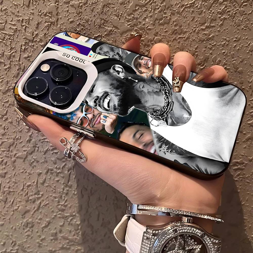 Epc Music R-Rauw Alejandro Rap Phone Case For IPhone 17 16 15 14 11 12 13 Pro Max Plus Pro Colored Silver Cover