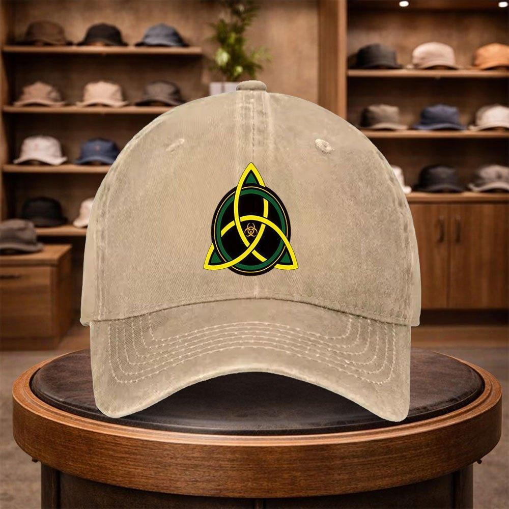 Triquetra Print Baseball Cap Casual Duckbill Hat Fashionable Hat Adjustable Outdoor Casual Cap for All Seasons Suitable fo