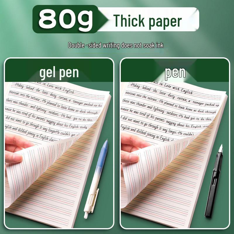 3rd Grade English & Math Composition Workbook for Primary & Junior High Students with Pen