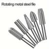 5 Stück 6mm Rotationsfeile Stahlfeile Schreinerei DIY Weichmetall Trimmset Metallschleif Reparaturwerkzeug
