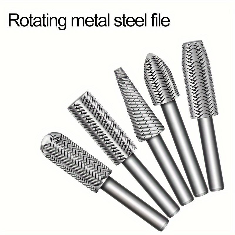 5 Stück 6mm Rotationsfeile Stahlfeile Schreinerei DIY Weichmetall Trimmset Metallschleif Reparaturwerkzeug