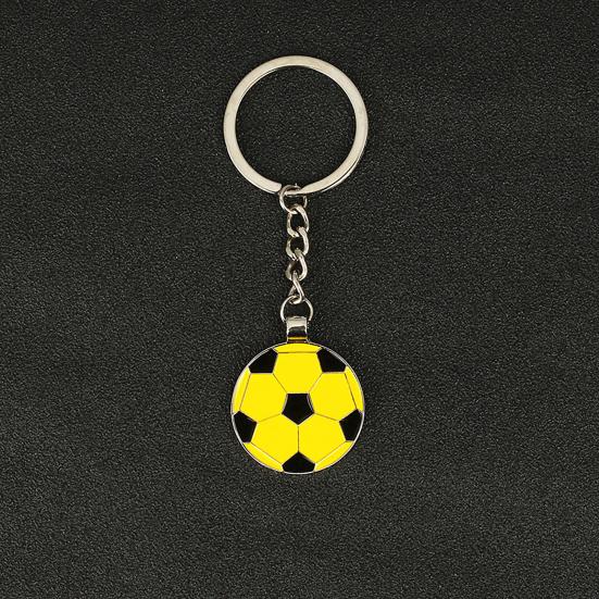 Keychain Pendant, Thickened Stainless Steel Bottle Opener Key Chain, Football Pattern Waterproof Multifunctional Key Ring Fan Gift Bar Accessory