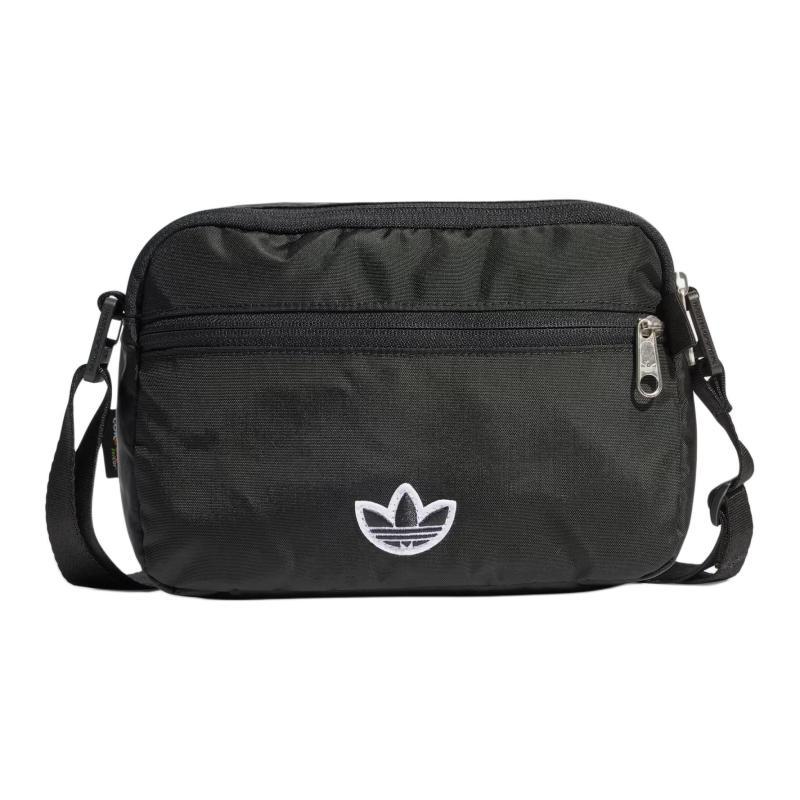 Adidas Oryginalna torba na ramię Premium Essentials z recyklowanego nylonu, torba crossbody Trąbki Unisex Czarna Adidas IT7610