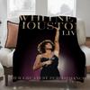Manta Design Cantora W-Whitney Houston Leve Para Dormitórios, Sonecas, Sala de Estar, Escritório, Sofá, Todas as Estações