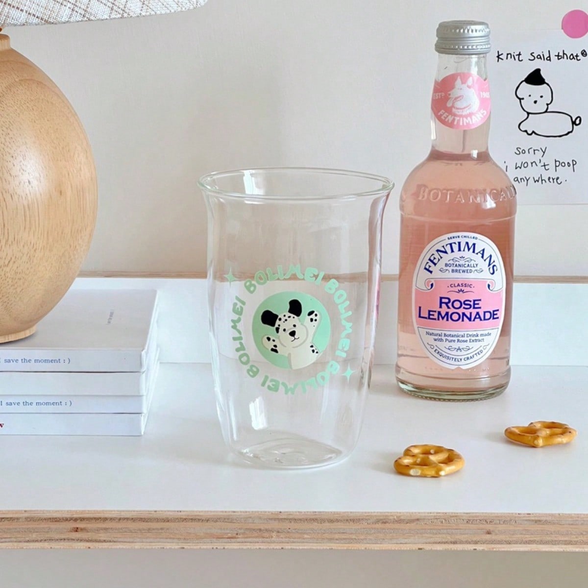 

Чашка для воды для пары Ins Wind Glass Холодная вытяжка Кофейная чашка Мультяшная стеклянная чашка Большая емкость для питья 600ML