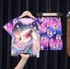 Kids Pajamas Set Short Sleeve Summer Thin Homewear Boys Girls Children Sleepwear