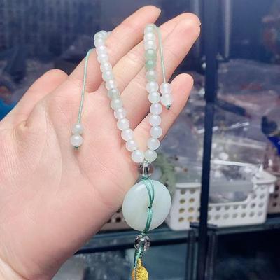 Tianshan Jade Ping'an Buckle Car Pendant - Versatile & Exquisite Women's Accessory