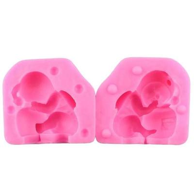 Small Handmade 3D Sleeping Bee Baby Birthday Cake Resin Clay Candle Molds Silicone Soap Mould Fondant Cake Decorating Tools
