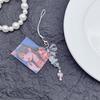 DIY Crystal Heart Phone Strap with Cute Bowknot Wing Heart Phone Strap Keychain