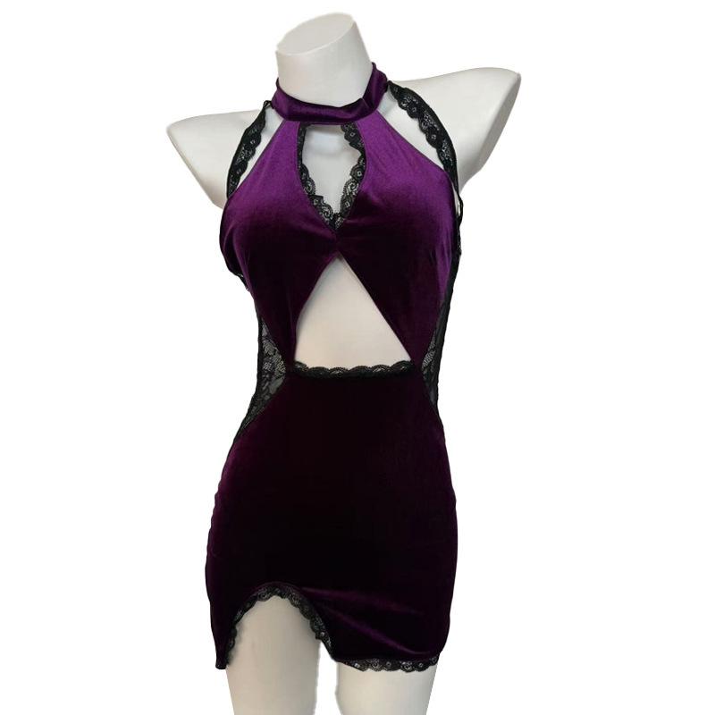Sex Underwear Pure Desire Sexy Cheongsam Free Perspective Suit Uniform Temptation Small Chest Neck