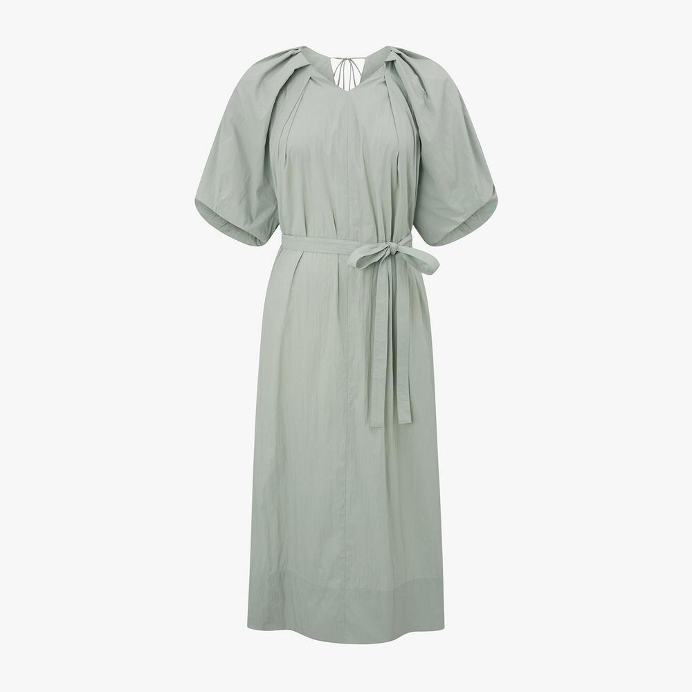 Ibiem Volume Sleeve Draped Dress Emq7Wop010