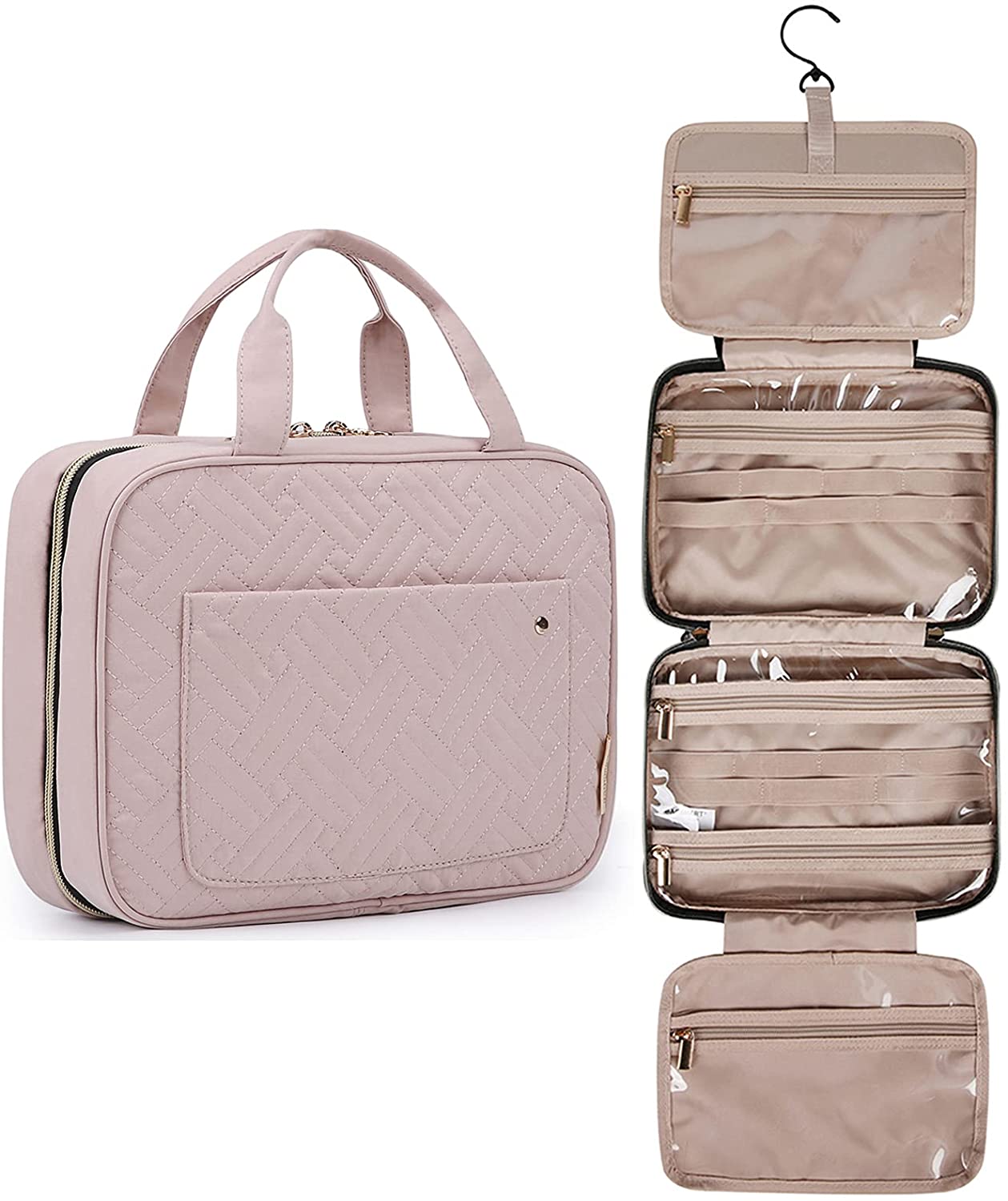

Bag Travel Bag With Hanging Hook Water-resistant Makeup Cosmetic Bag Travel For Accessories Full Sized Container Toiletries