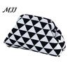 Daily Travel Toiletry Organizer Snap Shut Makeup Bag, Striped Knitted Clutch Pouch, Stylish Small Cosmetic Pouch for Purse Wide Open Brushes
