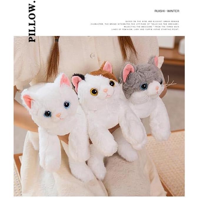 Real Cat Plush Pillow Knee Cat Hugging Pillow Cat Cute Healing Cat Toy Cat Goods Cat Goods Animal Gift Kids Birthday Christmas Birthday Present Gift